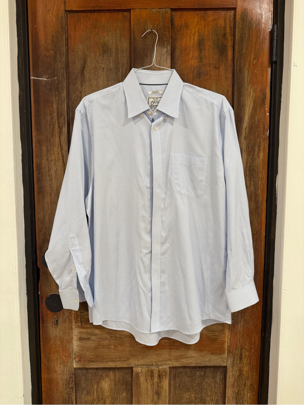 Jos. A. Bank Light Blue Pinstripe Button-Down Shirt